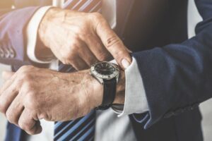 Man checking his watch